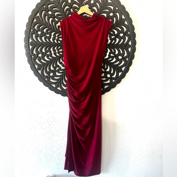 VICI Burgundy Rouched Maxi Dress - Picture 4 of 5